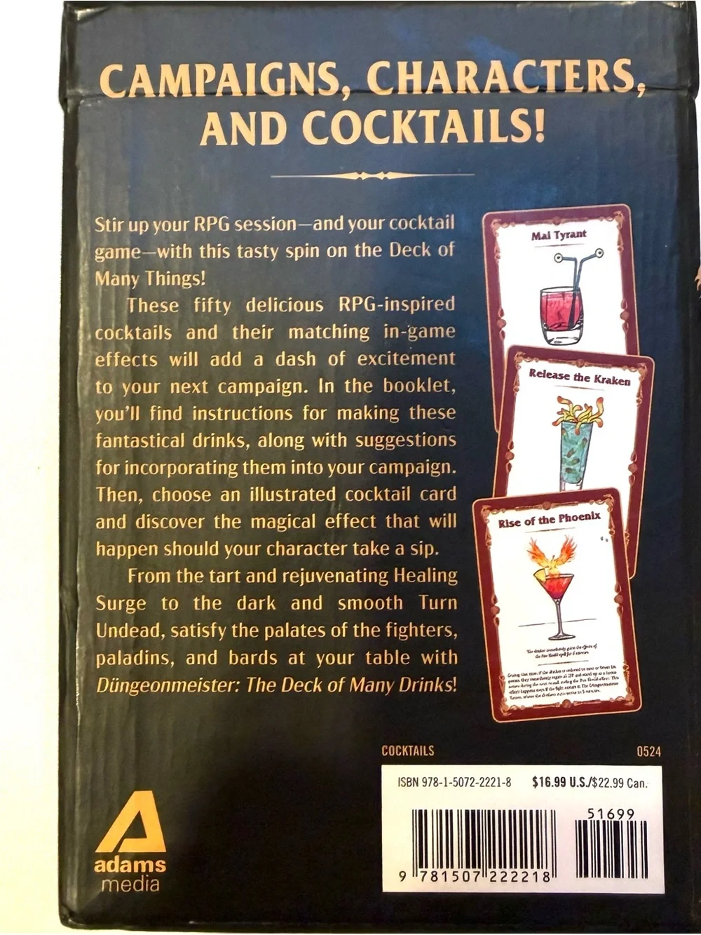 The Deck of Many Drinks — Black & Red Cocktail Recipe Deck